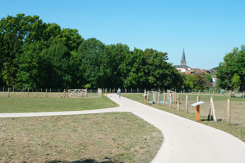 AMENAGEMENT DU PARC URBAIN PLANTIS JACQUETTE A DOUR par arpayge paysagiste en wallonie