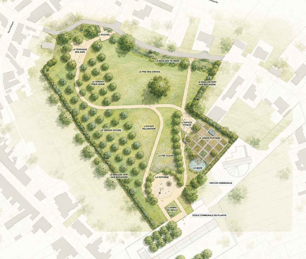 AMENAGEMENT DU PARC URBAIN PLANTIS JACQUETTE A DOUR par arpayge paysagiste en wallonie