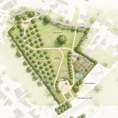 AMENAGEMENT DU PARC URBAIN PLANTIS JACQUETTE A DOUR par arpayge paysagiste en wallonie
