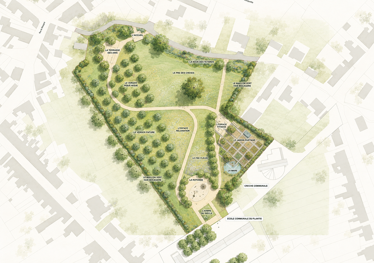 AMENAGEMENT DU PARC URBAIN PLANTIS JACQUETTE A DOUR par arpayge paysagiste en wallonie